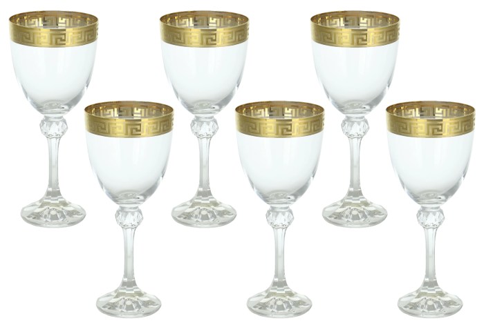 Art decor wine glasses made in italy