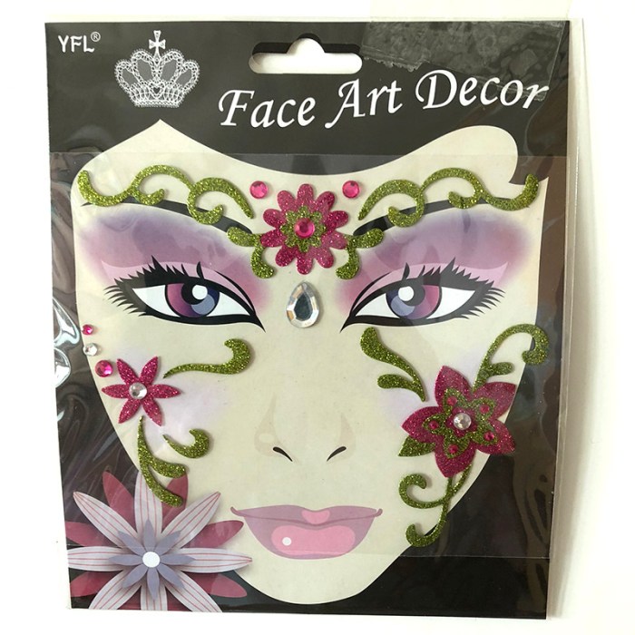 Face art decor sticker