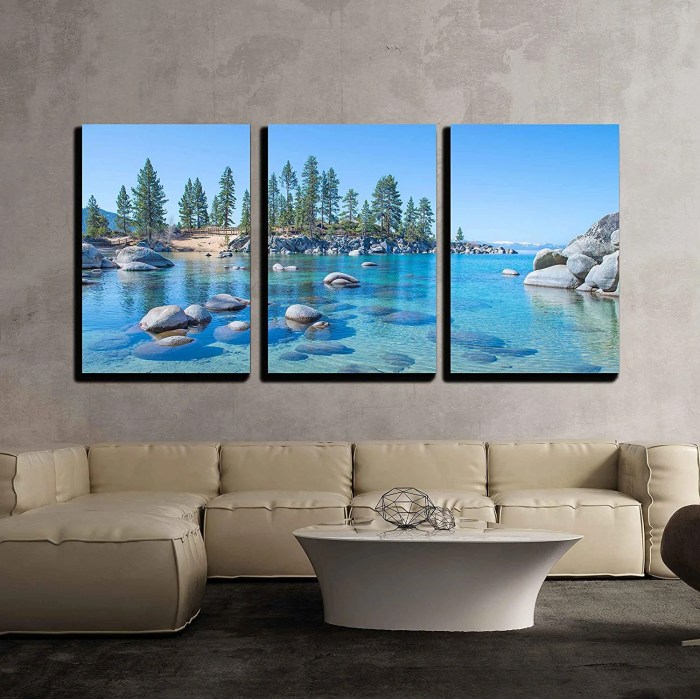 Blue art wall decor