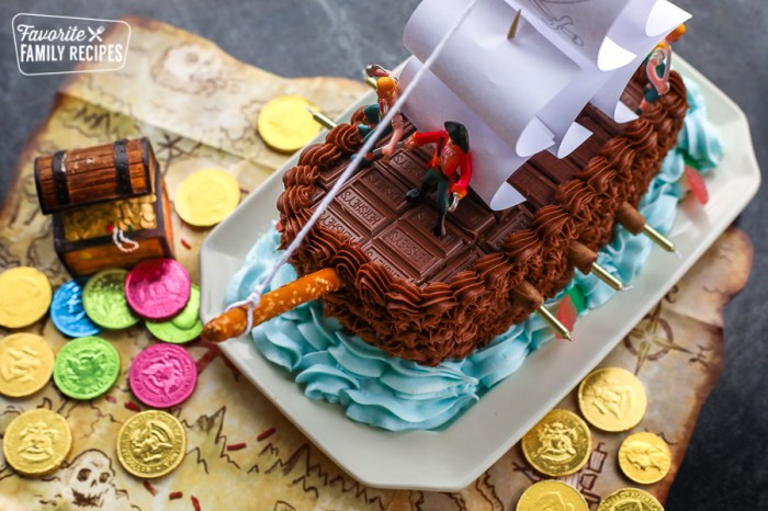 Piratenschiff kuchen deko