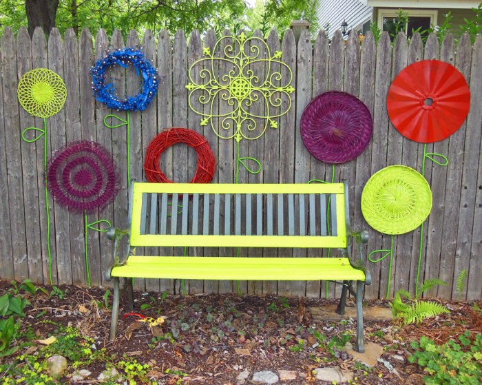 Folk art garden decor