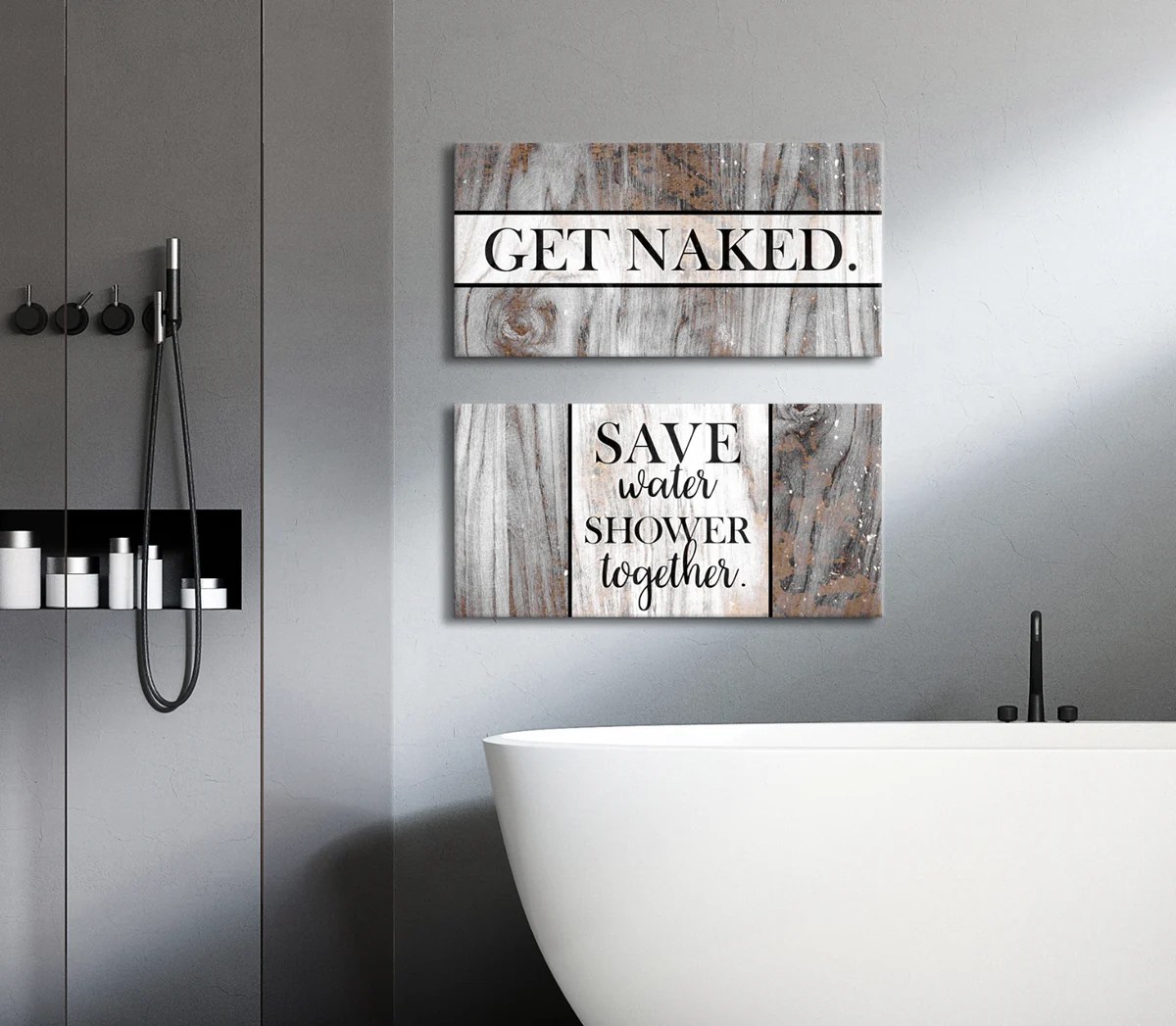 Bathroom decor wall art funny