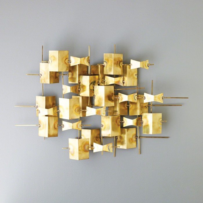 Brass wall art decor