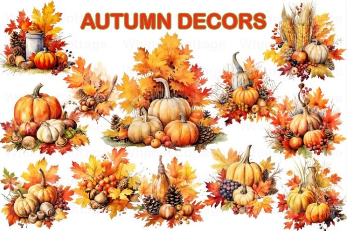 Fall decor clip art