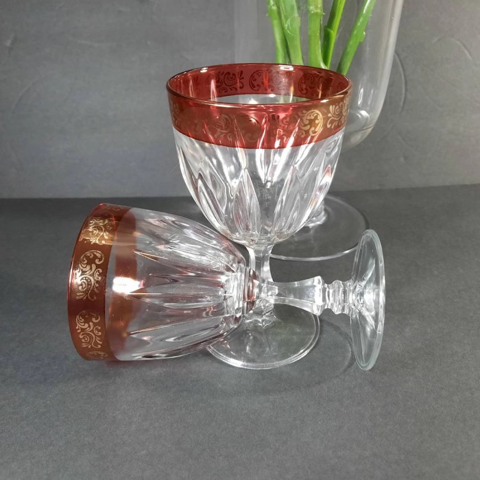 Art decor wine glasses made in italy