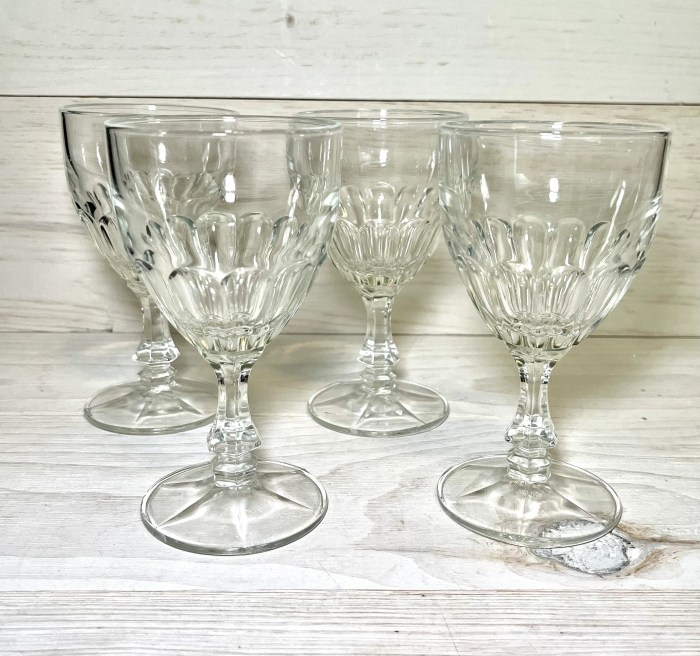 Crystal wine colour 24kt goblets