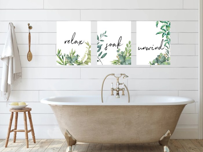 Bathroom decor wall art