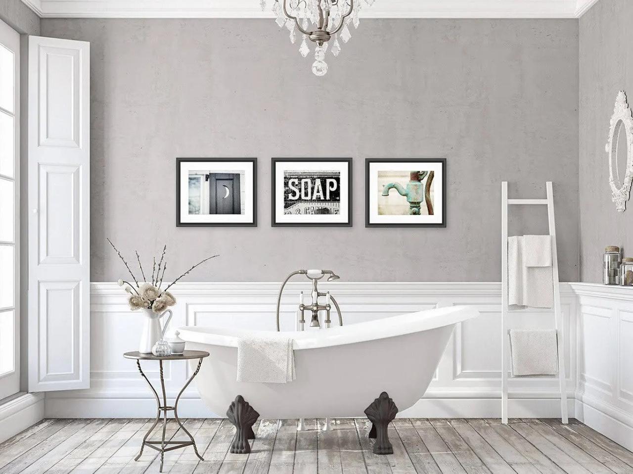 Bathroom decor wall art