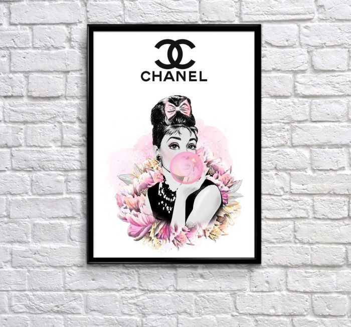 Chanel room decor wall art