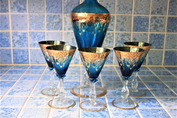 Art decor made in italy wine glasses