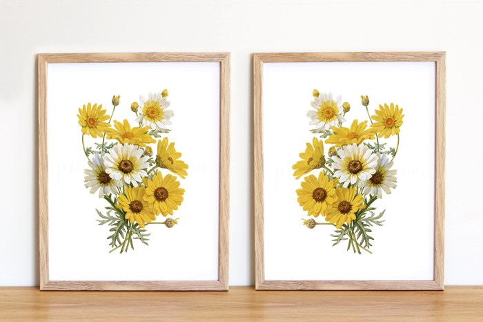 Daisy wall art decor