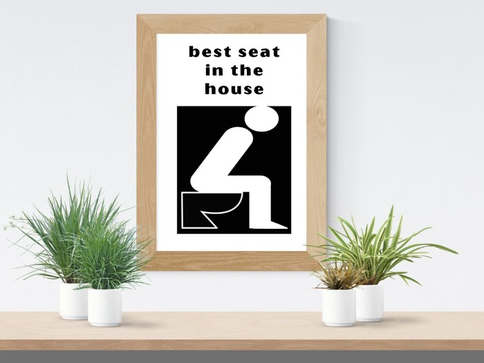 Bathroom decor wall art funny