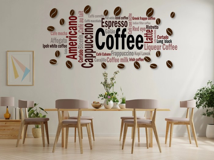 Cafe wall art decor