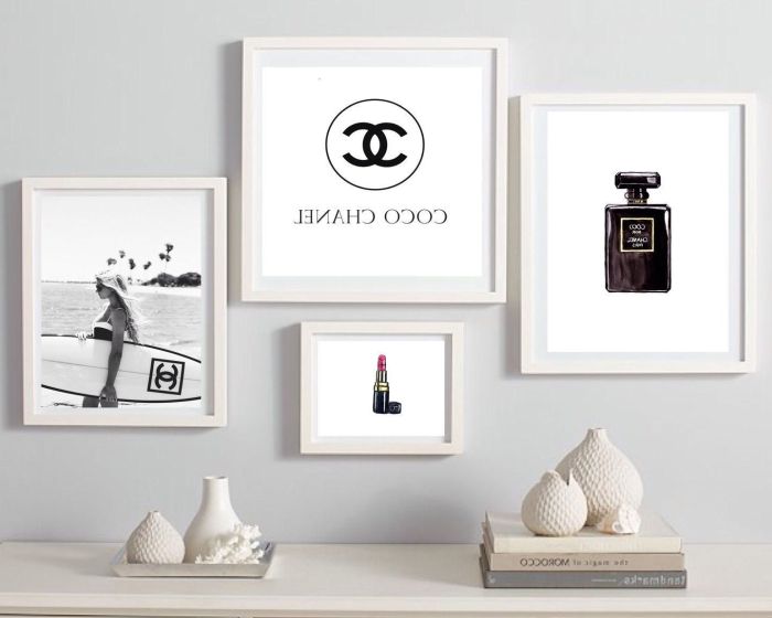 Chanel room decor wall art